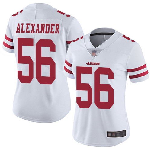 San Francisco 49ers Limited White Women Kwon Alexander Road NFL Jersey #56 Vapor Untouchable->youth nfl jersey->Youth Jersey